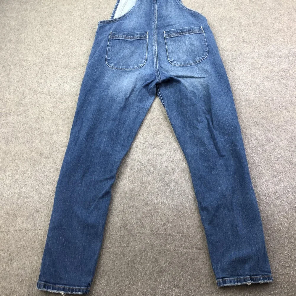 Lucky Brand Overalls Womens XS Blue Denim Slim Fit Adjustable Straps One Piece - Picture 7 of 10